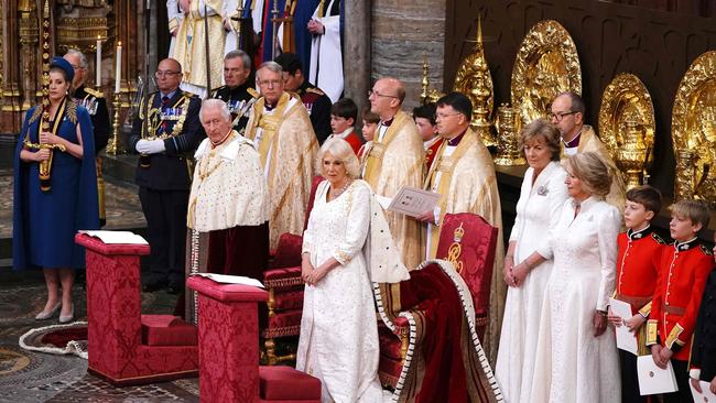 King Charles III and Queen Camilla during the ceremony. Picture: AFP