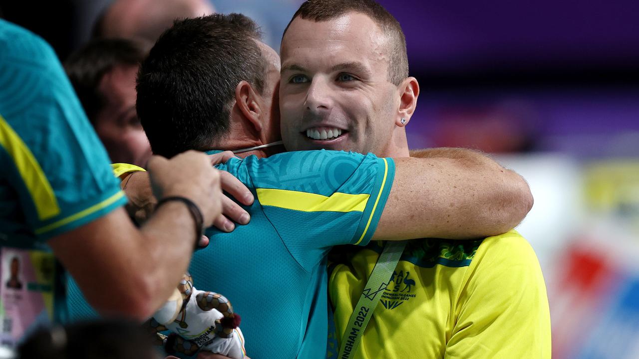 Kyle Chalmers after winning gold in the 100m. Picture: Michael Klein