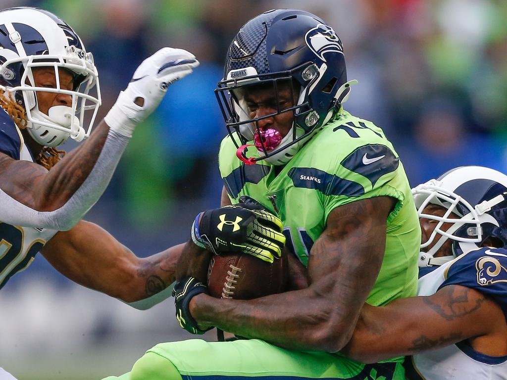 Seahawks wide receiver DK Metcalf’s mouthguard has grabbed the headlines.