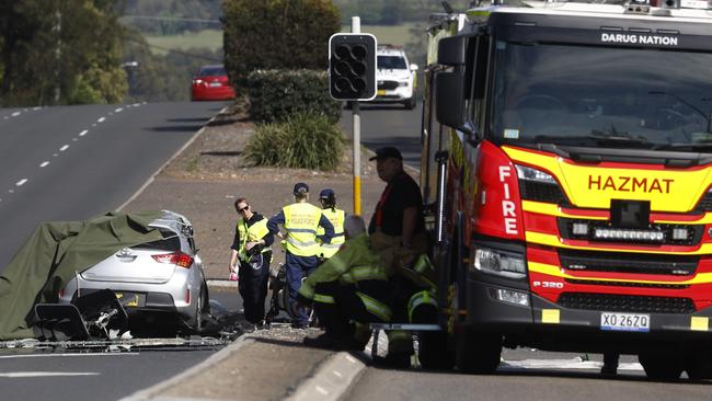 A person was killed in the collision. Picture: Richard Dobson