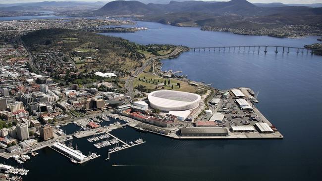 FIRST LOOK: New designs of what Hobart's new AFL stadium at Macquarie Point could look like. Images supplied by AFL