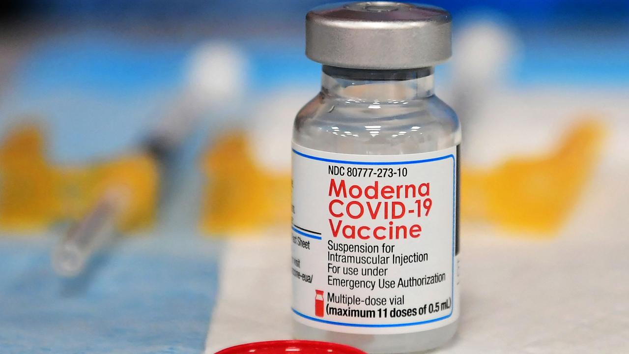 Moderna’s new vaccine targets both the original Covid strain and Omicron. Picture: AFP