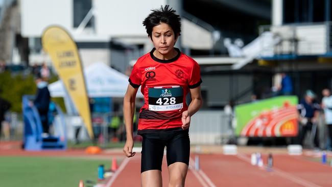 A youngster in a run event on Sunday. Pic: Steven Markham