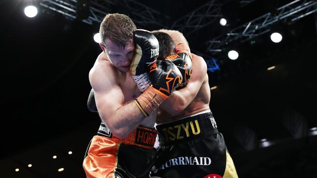 Jeff Horn vs. Tim Tszyu at Queensland Country Bank Stadium. Picture: Alix Sweeney