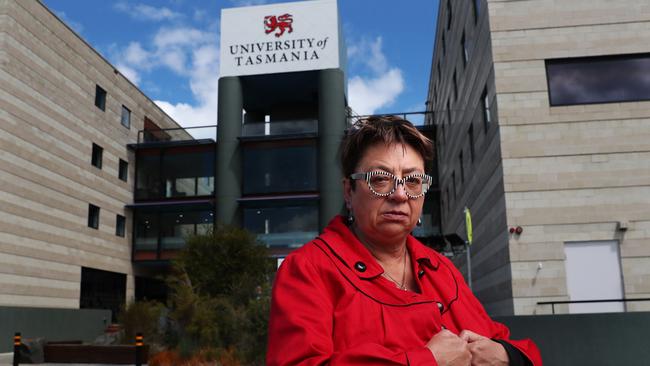 Professor Pam Sharpe of Save UTAS campus group. Professor Sharpe is an ex-UTAS academic who has formed a lobby group opposed to UTAS plans to relocate the Sandy Bay campus to the city. Picture: Nikki Davis-Jones