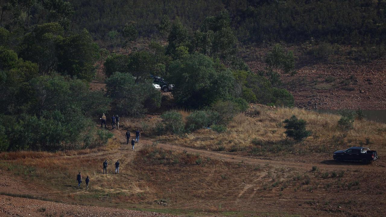 Portuguese Judicial Police (PJ) criminal investigation unit members work in the Arade dam area. Picture: Filipe Amorim/AFP