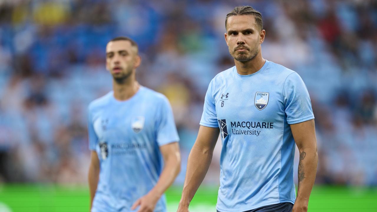 Sydney FC star Jack Rodwell (right) is set to miss the derby. Picture: Brett Hemmings/Getty Images