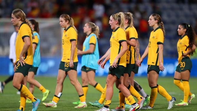 A new-look Matildas outfit was simply outclassed. (Photo by Fran Santiago/Getty Images)