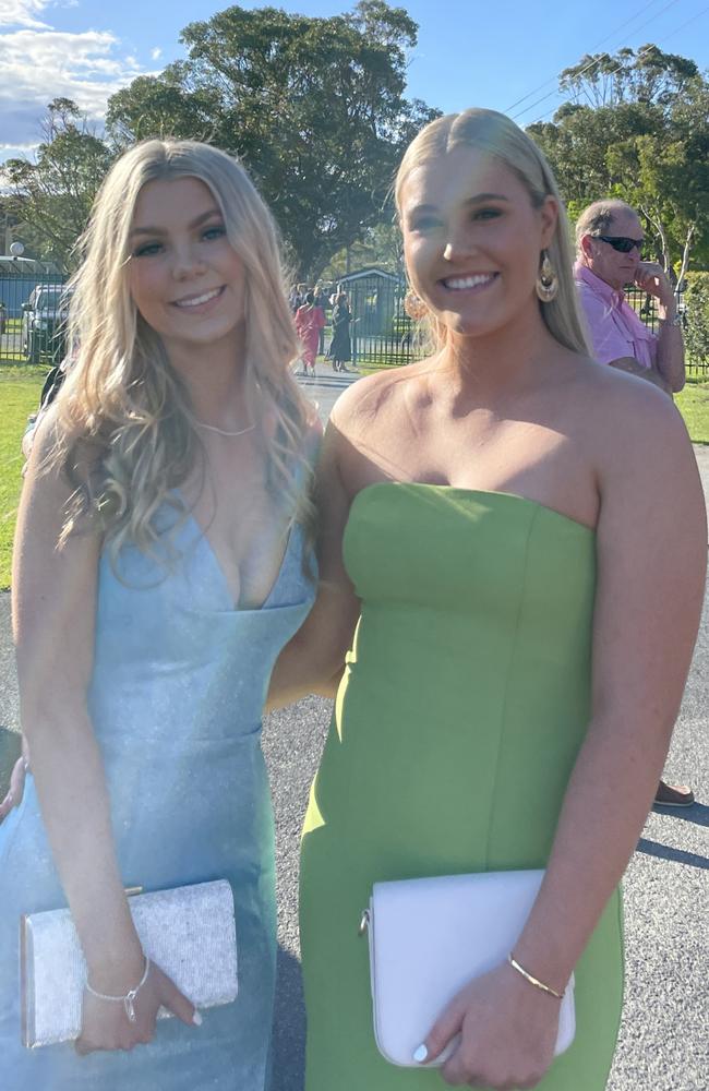 Matisse George and Kiara van Ruswyk at the St John Paul College Year 12 Formal. Picture: Matt Gazy