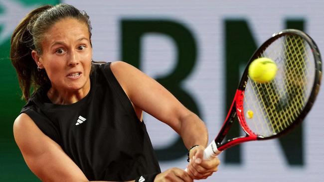 Australia’s Daria Kasatkina during her win over France's Leolia Jeanjean at the French Open.