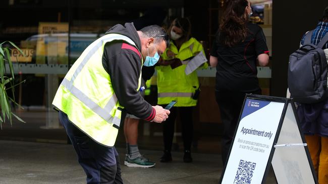 Shoppers or visitors to low-risk venues may not have to check-in using a QR code for much longer. Picture: NCA NewsWire / Gaye Gerard