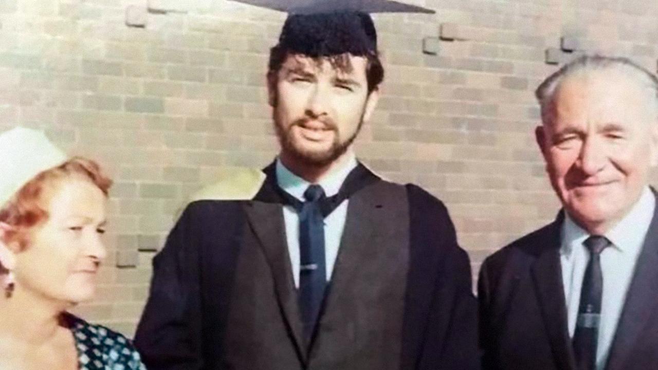 Dr Karl Kruszelnicki in 1966 with his parents. Picture: Supplied