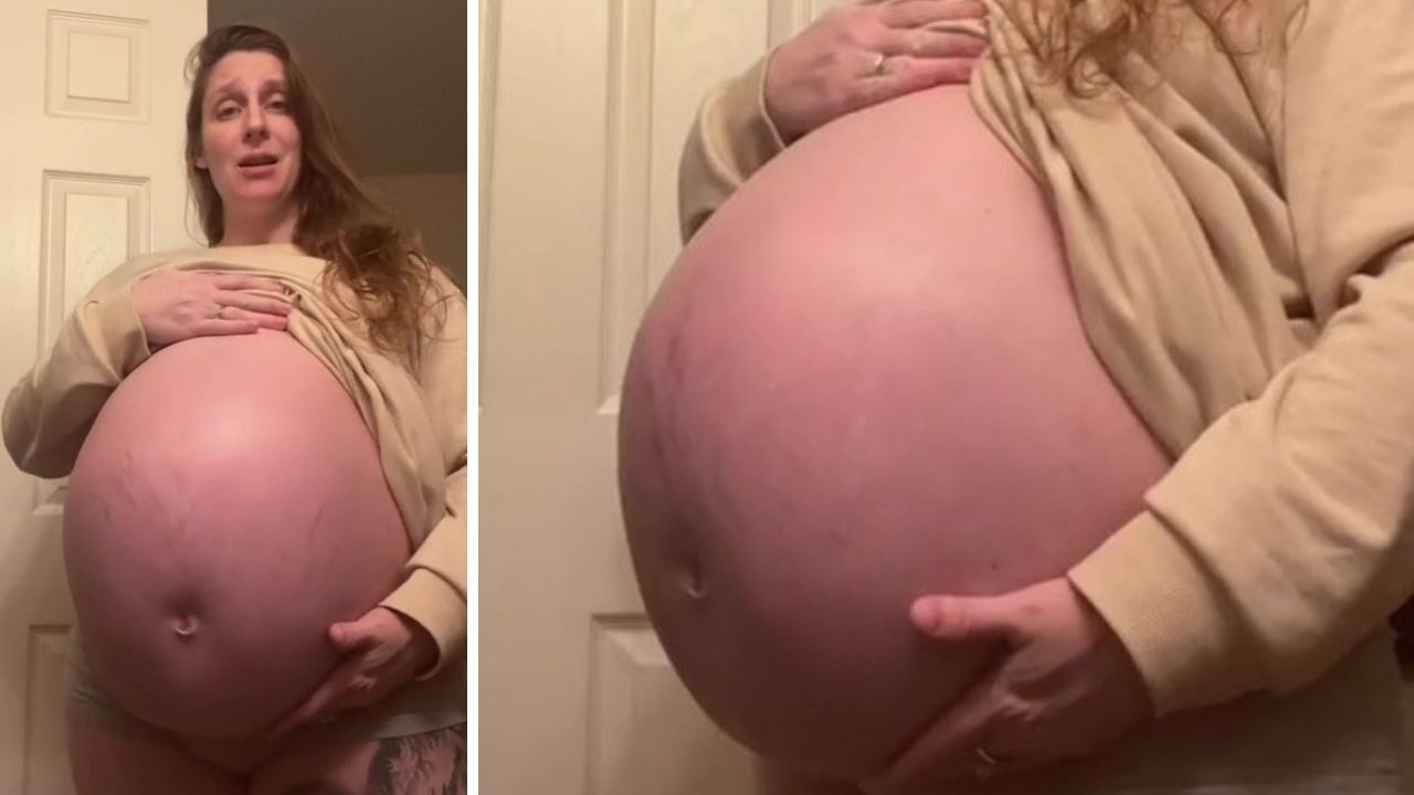 Pregnant middle aged ssbbw with a (((SUPERSIZED PREGNANT BELLY