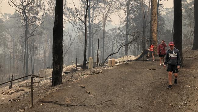 Baxter at Rosedale the next day, finding only ash and twisted steel.