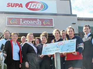 Recipients of the Warwick Supa IGA’s latest community chest giveaway. Picture: Erin Smith