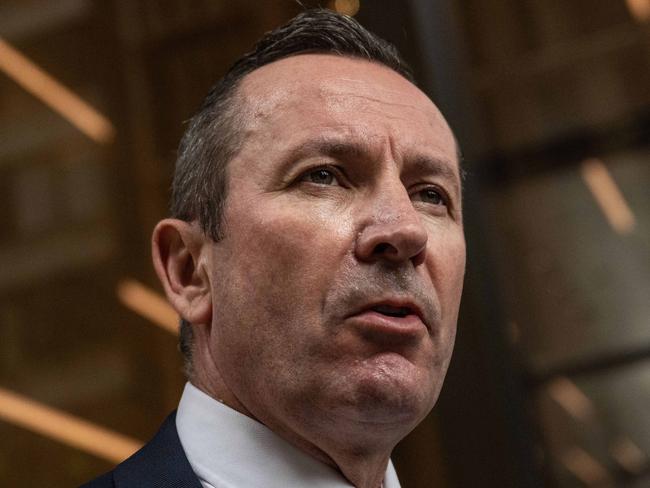 SYDNEY, AUSTRALIA - NewsWire Photos March 7, 2021: Western Australia Premier Mark McGowan speaking to media outside the Federal Court, Sydney. Picture: NCA NewsWire / James Gourley