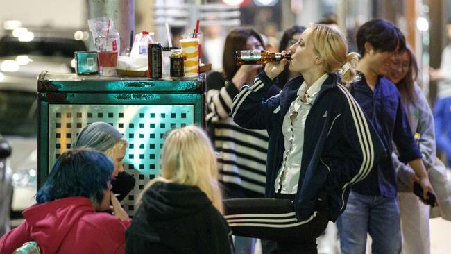 A group of women in Melbourne’s CBD. Picture: David Geraghty