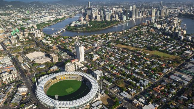 Woolloongabba aerial pics supplied. Gabba stadium aerialSupplied by Stadiums Queensland