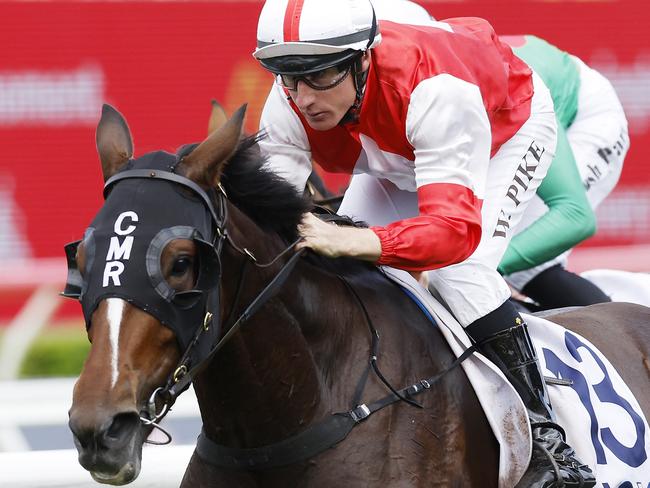 SYDNEY, AUSTRALIA - APRIL 16: William Pike on Verona wins race 3 the ACY Securities Frank Packer Plate during Sydney Racing All Aged Stakes Day at Royal Randwick Racecourse on April 16, 2022 in Sydney, Australia. (Photo by Mark Evans/Getty Images)