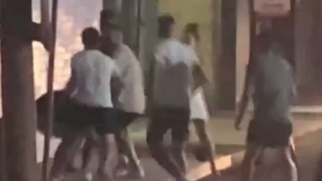 Mobile phone footage of Corey Norman and James Segeyaro fighting off a group of men who attacked them in Cronulla.