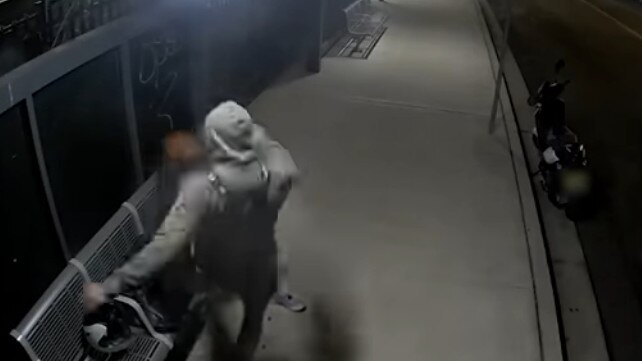 The hooded teenager kicked Karandeep Singh in the face while he took a break outside Wentworthville train station.