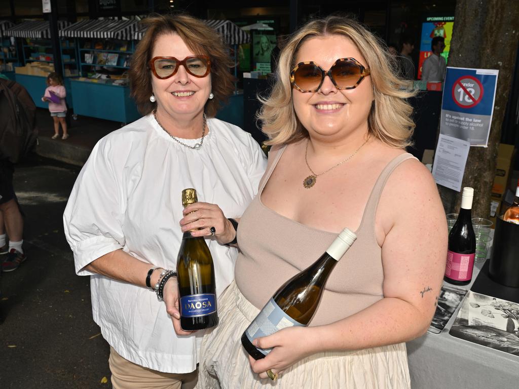 Footy fans enjoying the Norwood Food and Wine Festival on Sunday. Picture: Brenton Edwards