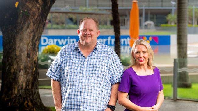 Rich-lister Bevan Slattery with former Queensland Labor minister Kate Jones. Photograph: Che Chorley