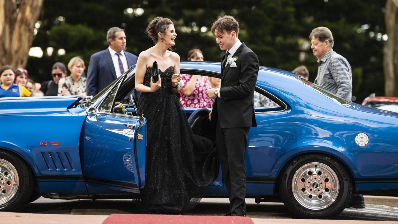 Shaun Furminger and partner Alex Geissler at St Mary's College formal at Picnic Point, Friday, March 24, 2023. Picture: Kevin Farmer