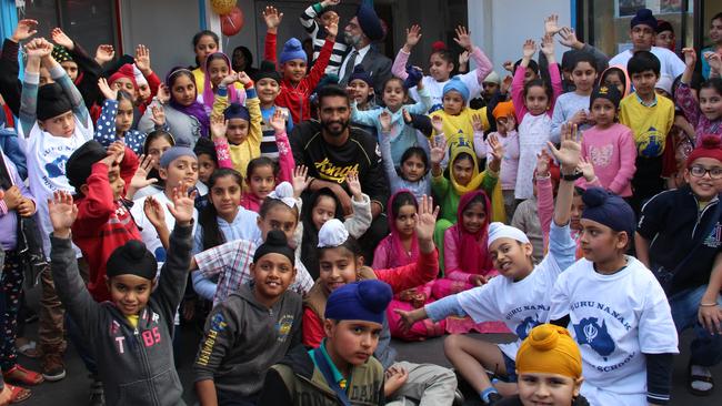 Amritpal Singh with his fans.