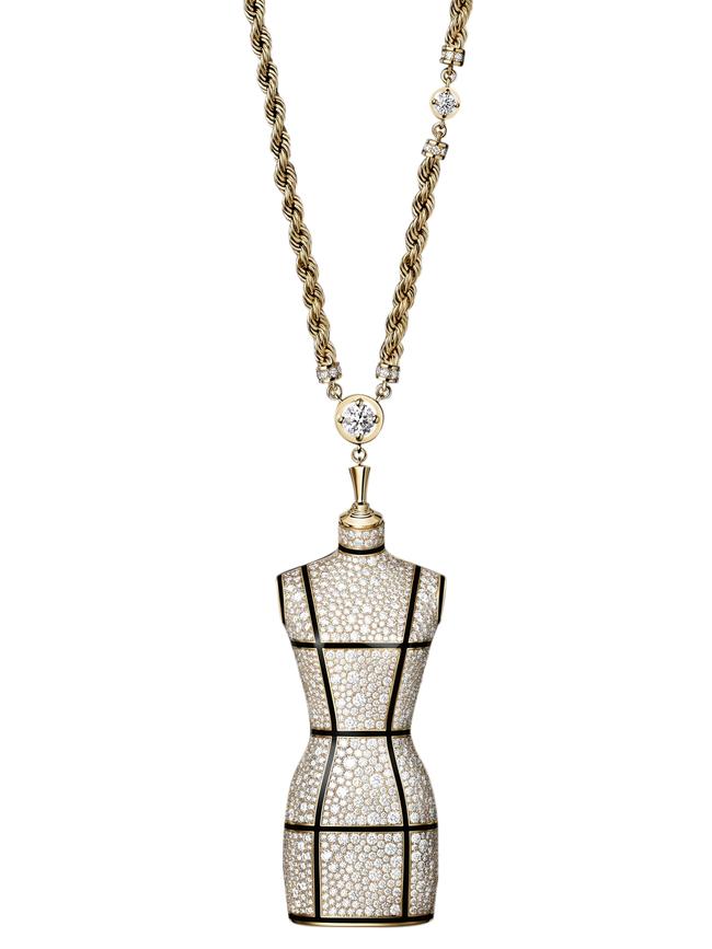 Chanel Bust Long Necklace Couture.