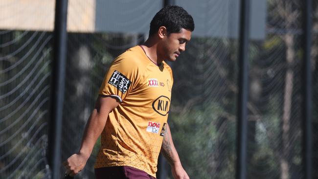 Anthony Milford at Brisbane Broncos training. Picture: Annette Dew