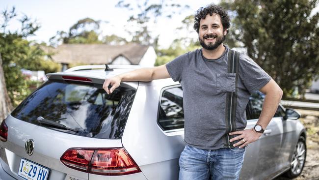 Mount Nelson local Steve Ktori is benefiting from the new Car Next Door service which is now operating in Tasmania. Picture: Eddie Safarik