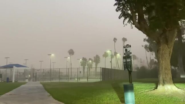 Blowing Dust Brings Low Visibility To Palm Springs Herald Sun