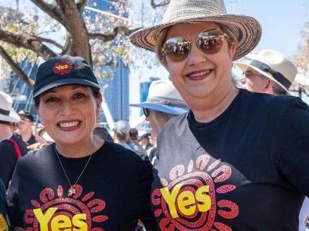 Queensland Premier Annastacia Palaszczuk (R) pictured promoting the YES23 Voice referendum with fellow Queensland Ministers Grace grace and Leeanne Enoch Picture Instagram