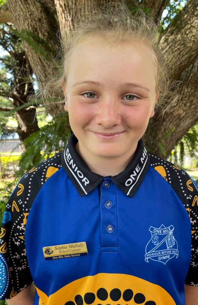 One mile state school 2023 school captain: Sophie Mullaly