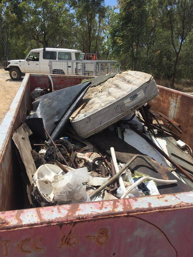 Dumped rubbish from the Bohle River area. Picture: Supplied.