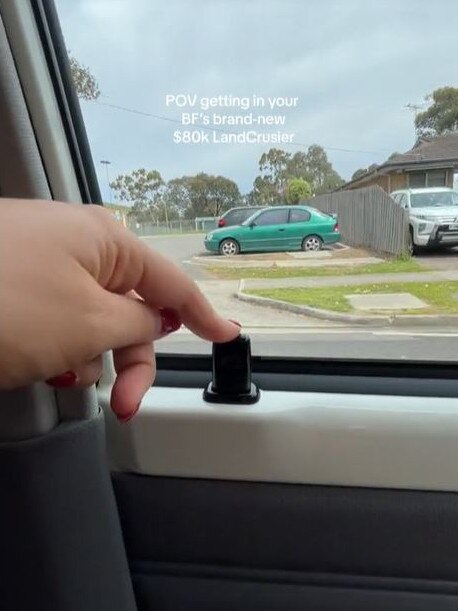 The car featured push locks. Picture: TikTok@joelymitchell