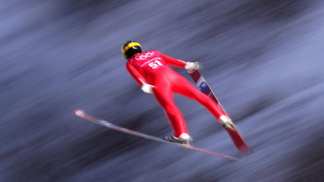 Jernej Damjan of Slovenia in training at PyeongChang. Picture: Getty Images