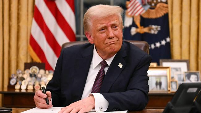 US President Donald Trump announced an aggressive tariff policy. Picture: NewsWire / Jim WATSON / POOL / AFP