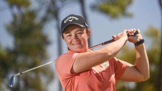 Glenelg Golf Club’s Sarah King has been selected to coach Australia’s up-and-coming female golfers as they hunt down victory at the Queen Sirikit Cup next month. Picture: AAP/Roy VanDerVegt