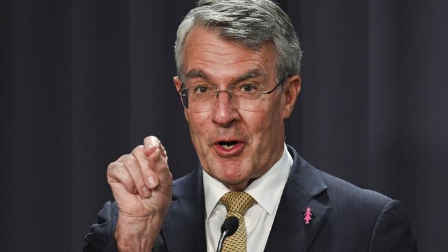 CANBERRA, AUSTRALIA, NewsWire Photos. DECEMBER 6, 2023: Attorney-General of Australia Mark Dreyfus, Minister for Home Affairs of Australia Clare O'Neil and Minister for Immigration, Citizenship, Migrant Services and Multicultural Affairs Andrew Giles hold a press conference  at Parliament House in Canberra. Picture: NCA NewsWire / Martin Ollman