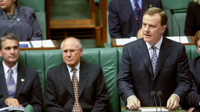 Peter Costello delivers the Budget speech in the House of Representatives in May 2001. Picture: National Archives