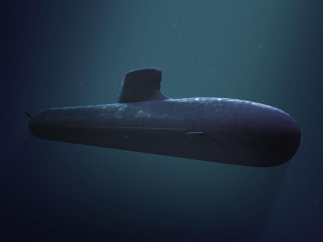The 4700 tonne Barracuda submarine. Picture: AFP.