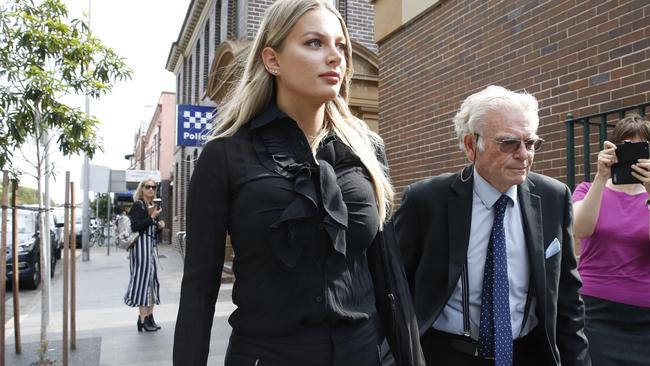 Alexandra Ivkovic arrived at court to Dylan Walker. Picture: David Swift