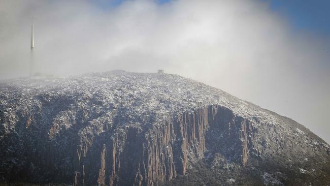 Mount Wellington/ Kunanyi, Hobart pictured on May 28, 2021. Picture: Chris Kidd