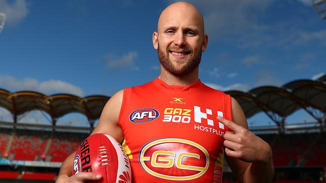 Gary Ablett in his special 300th game jumper. Picture: Getty Images