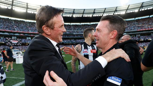 Browne and McRae after the grand final. Picture: Getty Images