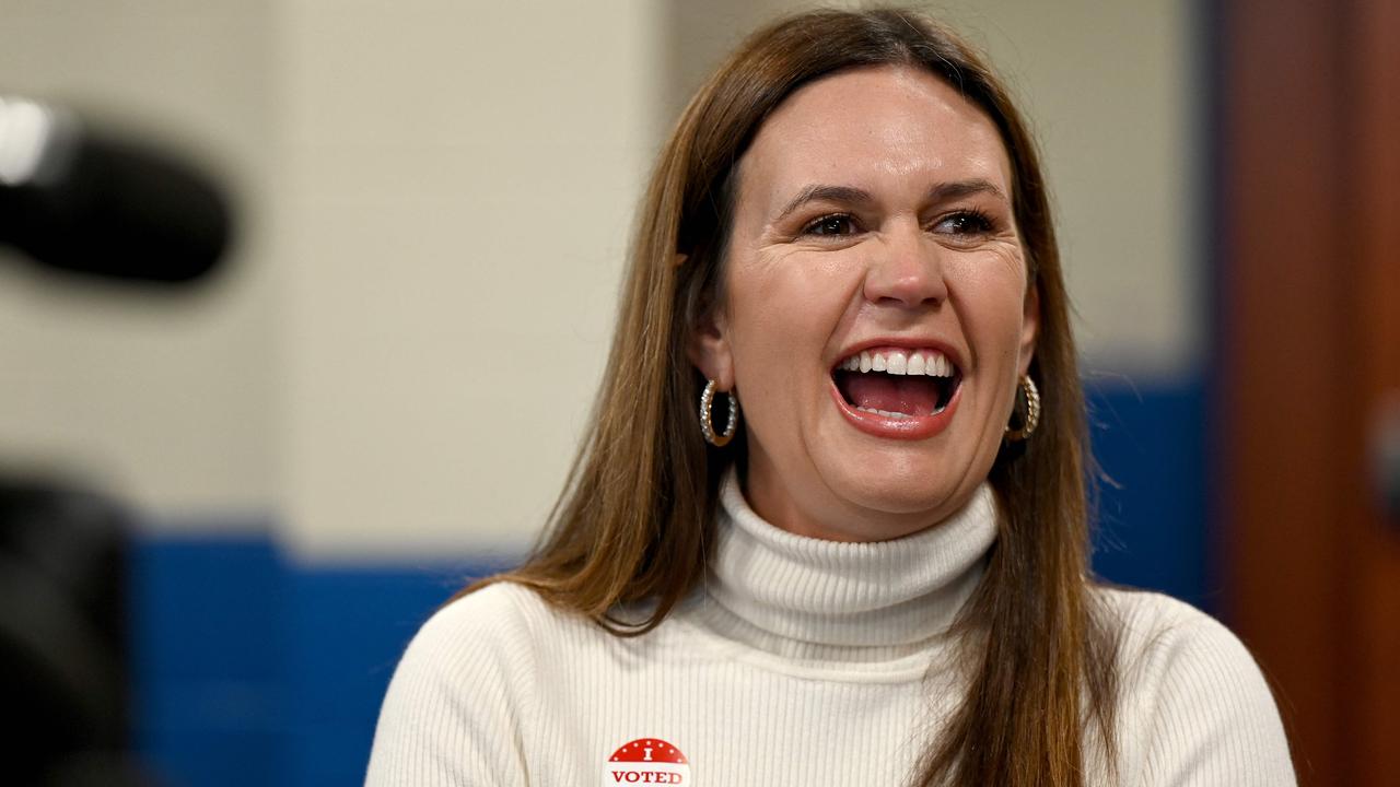 Sarah Huckabee-Sanders is America’s youngest governor. Picture: Getty Images via AFP