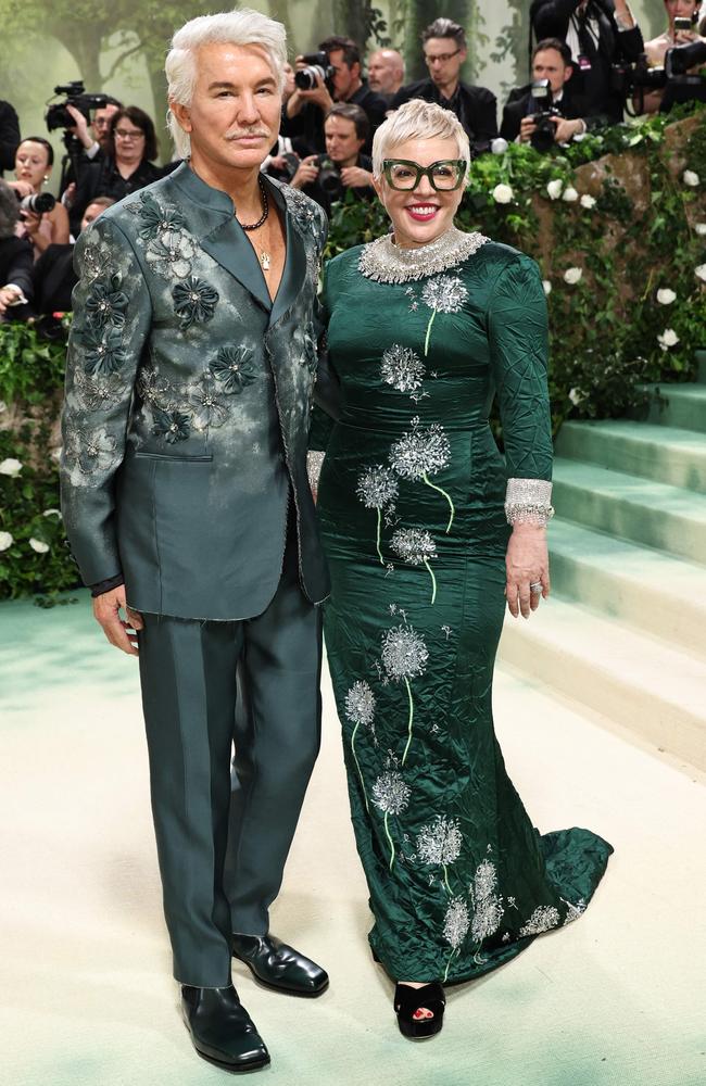 Baz Luhrmann and Catherine Martin attending the 2024 Met Gala in New York. Picture: Jamie McCarthy/ Getty Images/ AFP