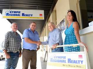 Gympie Regional Realty owner John Cochrane has come on board with the organisers of the Widgee Country Music festival. Mr Cochrane is pictured with treasurer David Barsley, president Fabian Webb and secretary Jennifer Murphy. Picture: Craig Warhurst